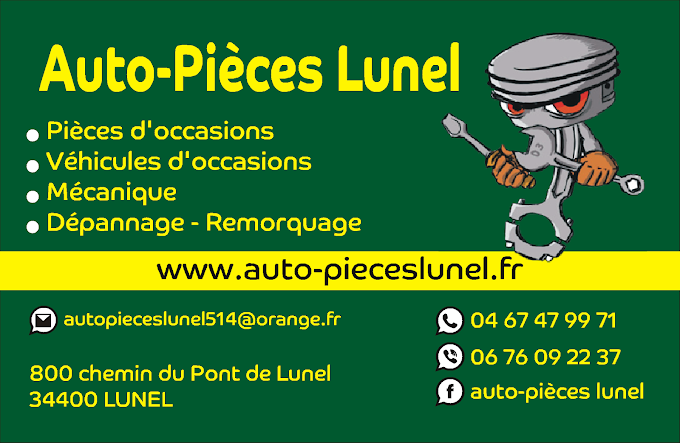 Aperçu des activités de la casse automobile AUTO PIECES LUNEL située à LUNEL (34400)